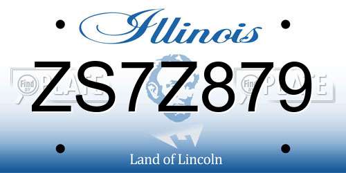 ZS7Z879 Illinois License Plate