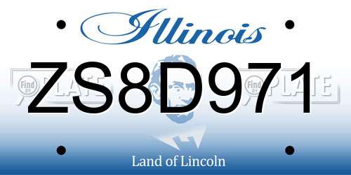 ZS8D971 Illinois License Plate