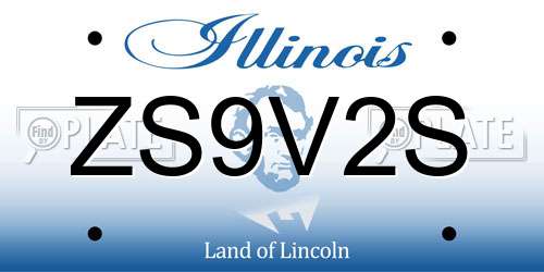 ZS9V2S Illinois License Plate