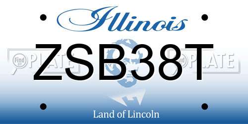 ZSB38T Illinois License Plate