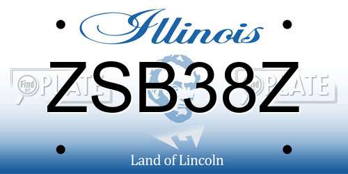 ZSB38Z Illinois License Plate