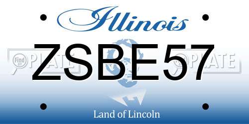 ZSBE57 Illinois License Plate