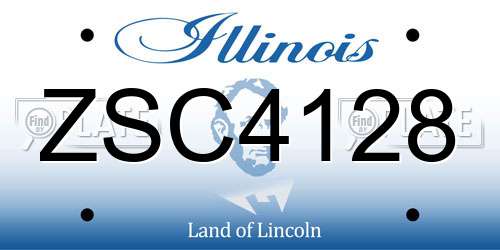 ZSC4128 Illinois License Plate