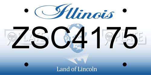 ZSC4175 Illinois License Plate