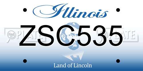 ZSC535 Illinois License Plate