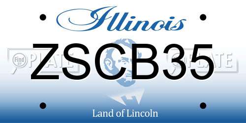 ZSCB35 Illinois License Plate