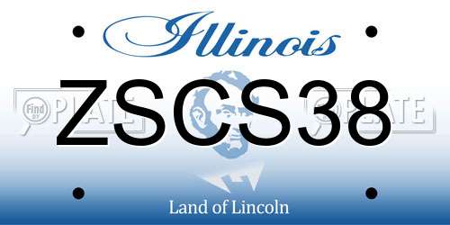 ZSCS38 Illinois License Plate