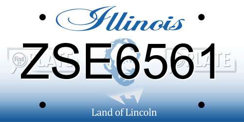 ZSE6561 Illinois License Plate