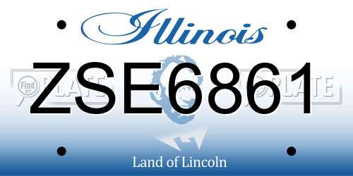 ZSE6861 Illinois License Plate