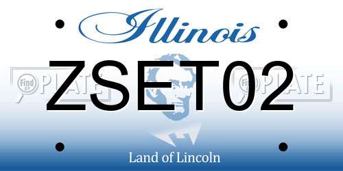 ZSET02 Illinois License Plate