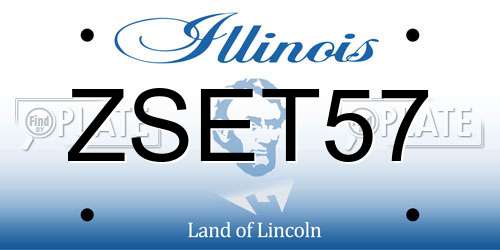 ZSET57 Illinois License Plate