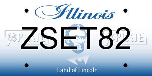 ZSET82 Illinois License Plate