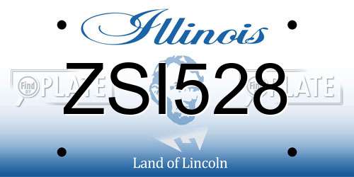 ZSI528 Illinois License Plate