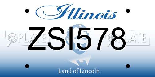 ZSI578 Illinois License Plate