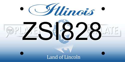 ZSI828 Illinois License Plate