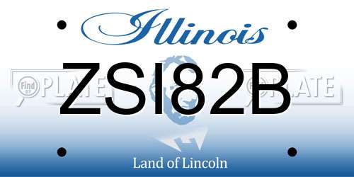 ZSI82B Illinois License Plate