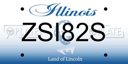 ZSI82S Illinois License Plate