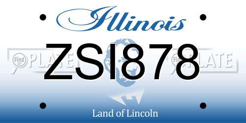 ZSI878 Illinois License Plate