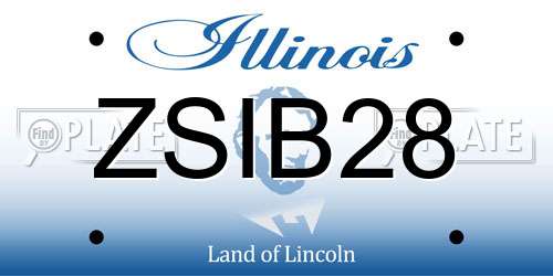 ZSIB28 Illinois License Plate