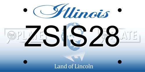 ZSIS28 Illinois License Plate