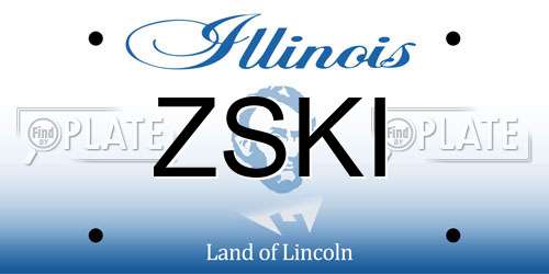 ZSKI Illinois License Plate