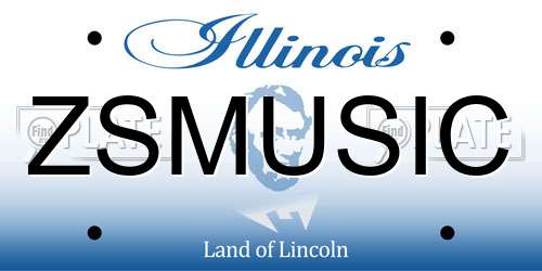 ZSMUSIC Illinois License Plate