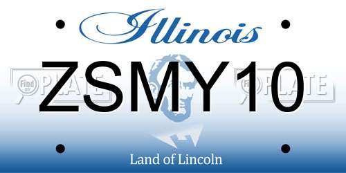 ZSMY10 Illinois License Plate