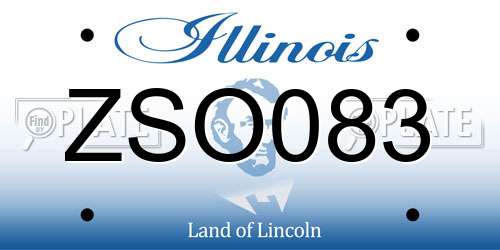 ZSO083 Illinois License Plate