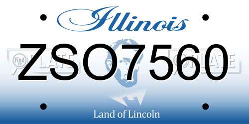 ZSO7560 Illinois License Plate