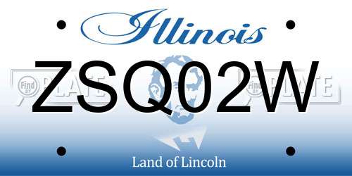 ZSQ02W Illinois License Plate
