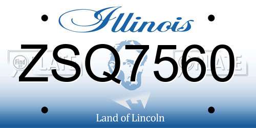 ZSQ7560 Illinois License Plate