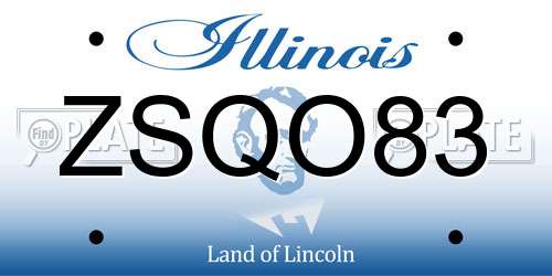 ZSQO83 Illinois License Plate