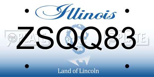 ZSQQ83 Illinois License Plate