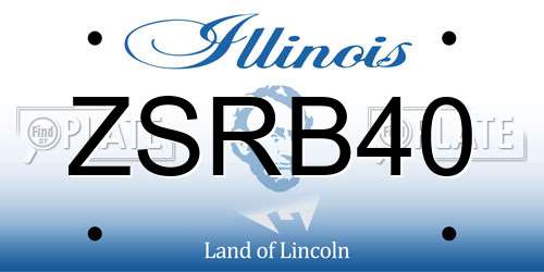 ZSRB40 Illinois License Plate
