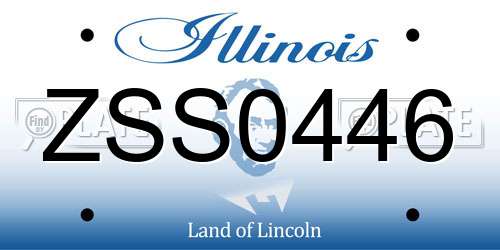 ZSS0446 Illinois License Plate