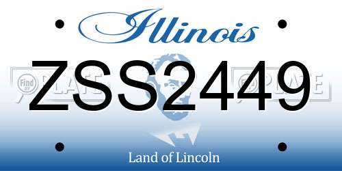 ZSS2449 Illinois License Plate