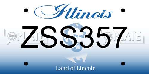 ZSS357 Illinois License Plate