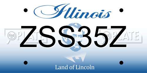 ZSS35Z Illinois License Plate
