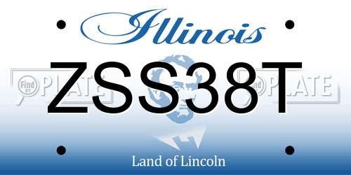 ZSS38T Illinois License Plate