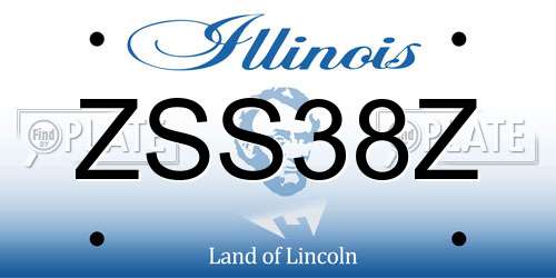 ZSS38Z Illinois License Plate
