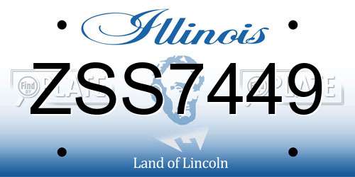 ZSS7449 Illinois License Plate