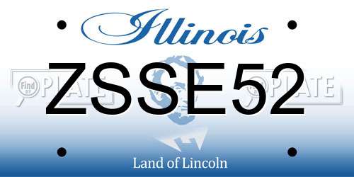 ZSSE52 Illinois License Plate