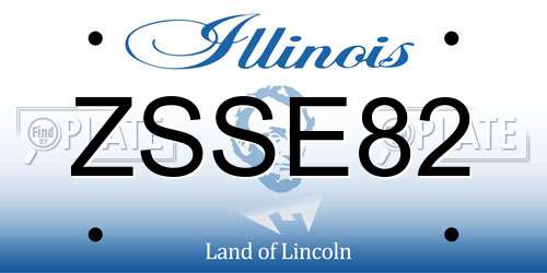ZSSE82 Illinois License Plate