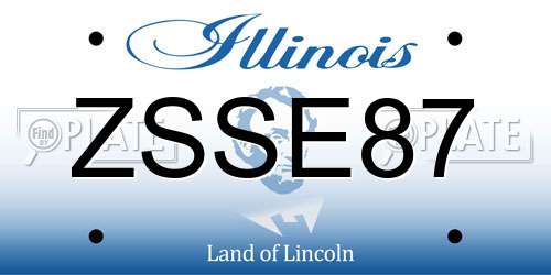 ZSSE87 Illinois License Plate