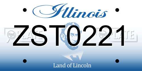 ZST0221 Illinois License Plate