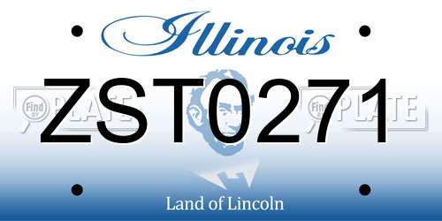 ZST0271 Illinois License Plate