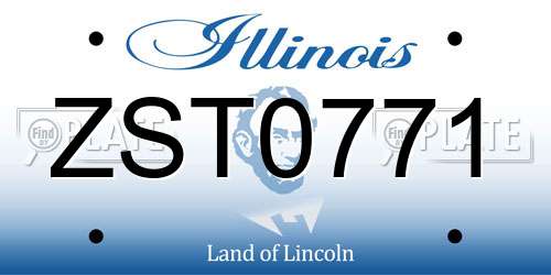ZST0771 Illinois License Plate