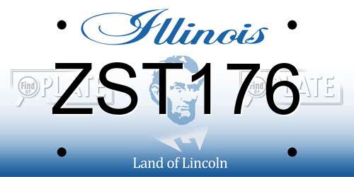 ZST176 Illinois License Plate