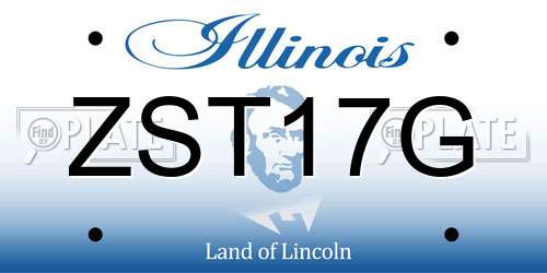 ZST17G Illinois License Plate