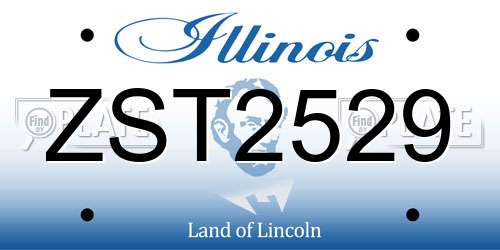 ZST2529 Illinois License Plate